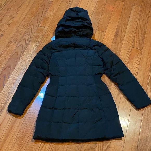 🔥🔥🔥NEW Cole Haan Hooded Black Down Puffer Coat - Picture 15 of 16